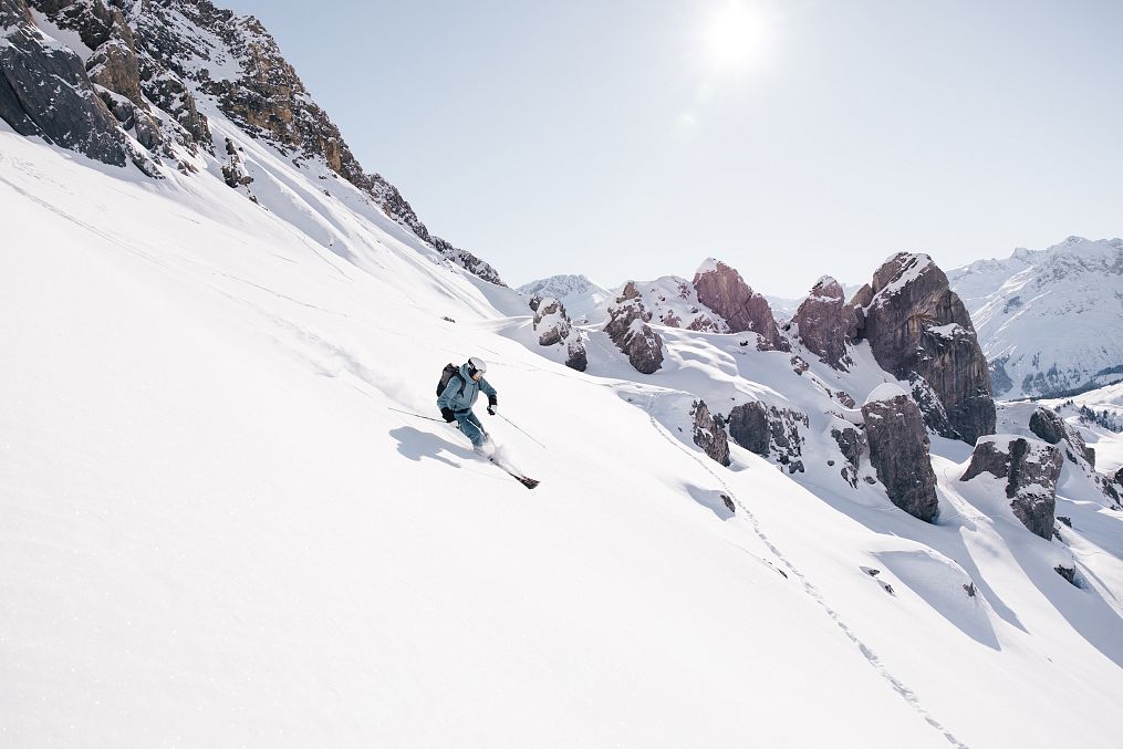 Off piste in Warth-Schröcken