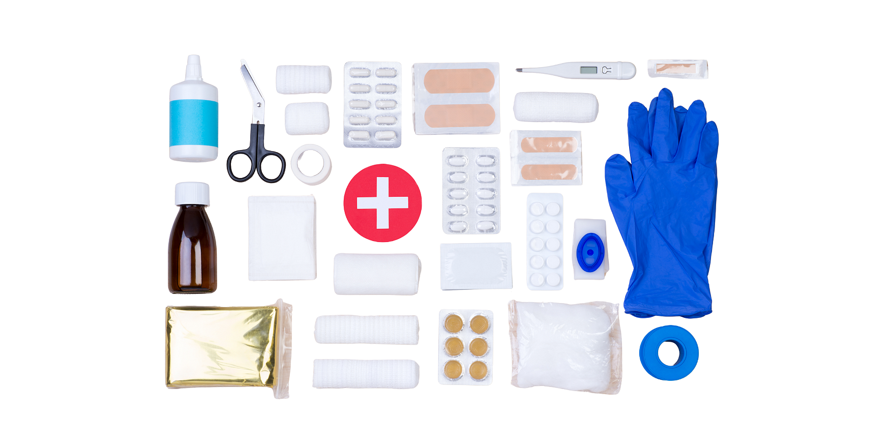 Selecting a first aid kit.