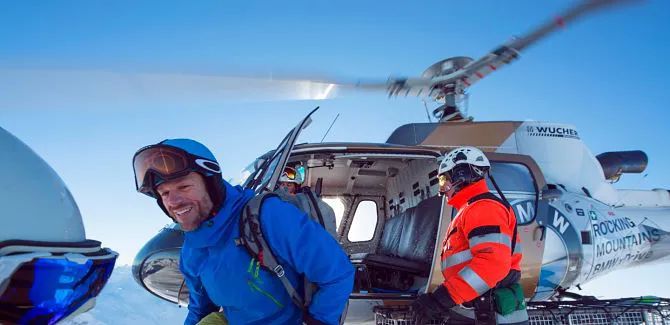 Heliskiing.