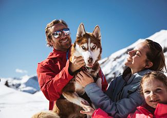 Husky Schlittenfahrt.