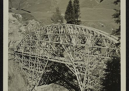Historic image of the Tannberg Bridge in Schröcken.