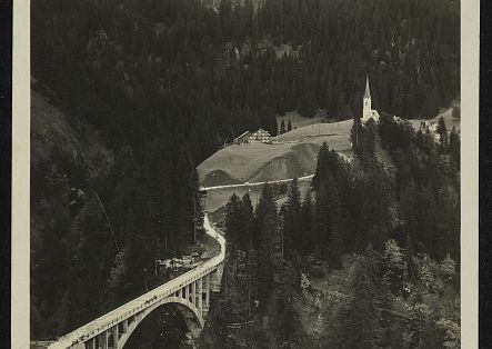 Historic image of the Tannberg Bridge in Schröcken.