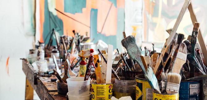 Kunstatelier mit Maria Kleber im Atelier am Berg