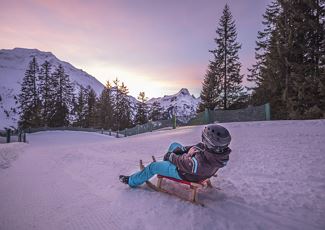 Fun toboggan ride in Schröcken.