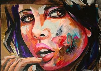 Acryl Malkurs mit Melanie Geis im Atelier am Berg