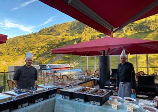 Barbeque evening at the Ski- und Wanderhotel Jägeralpe.