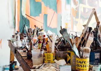 Kunstatelier mit Maria Kleber im Atelier am Berg
