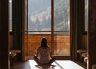 Morgenyoga mit Sonnenaufgang