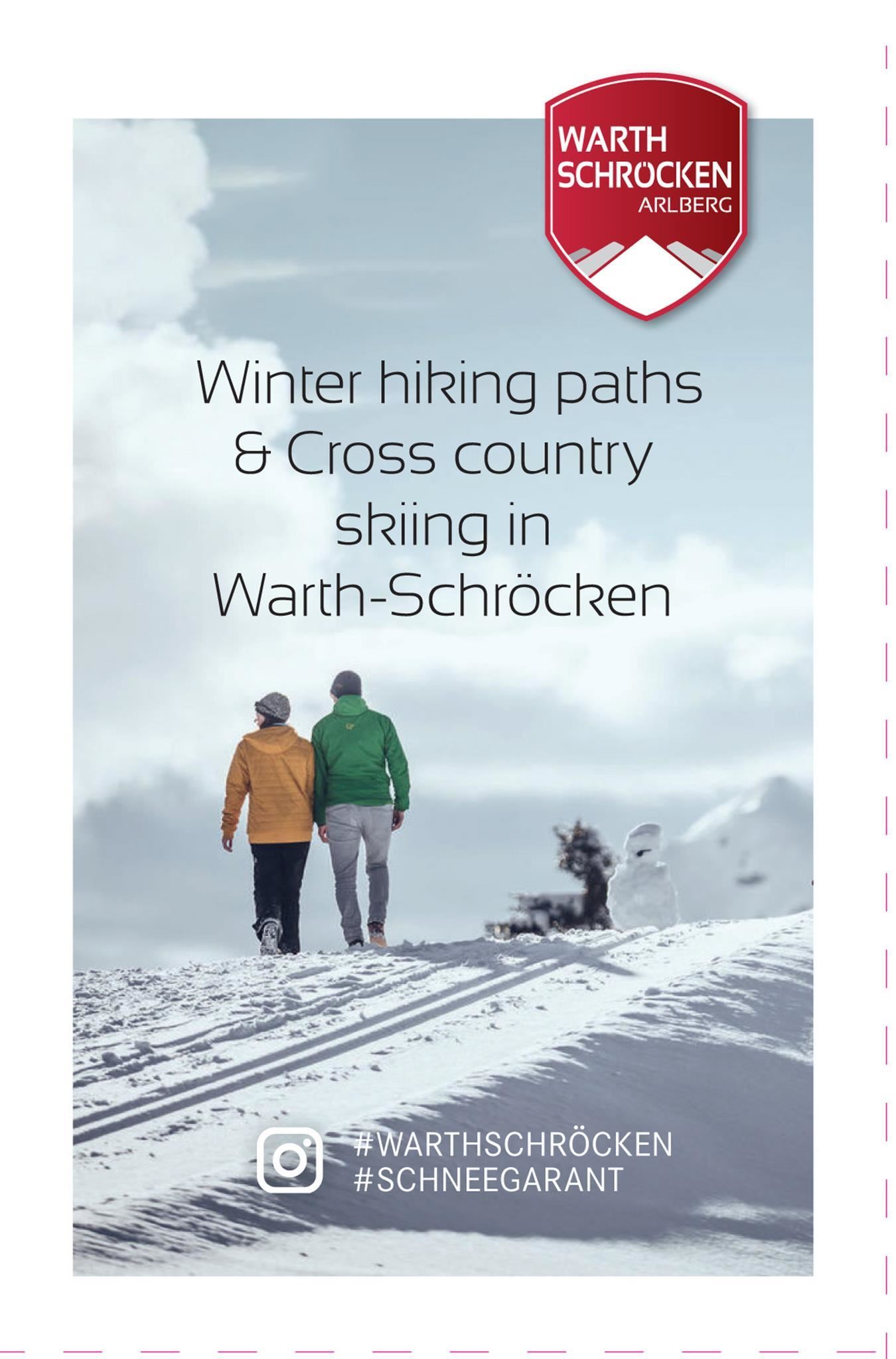 Winter hiking path & Cross country skiing map.