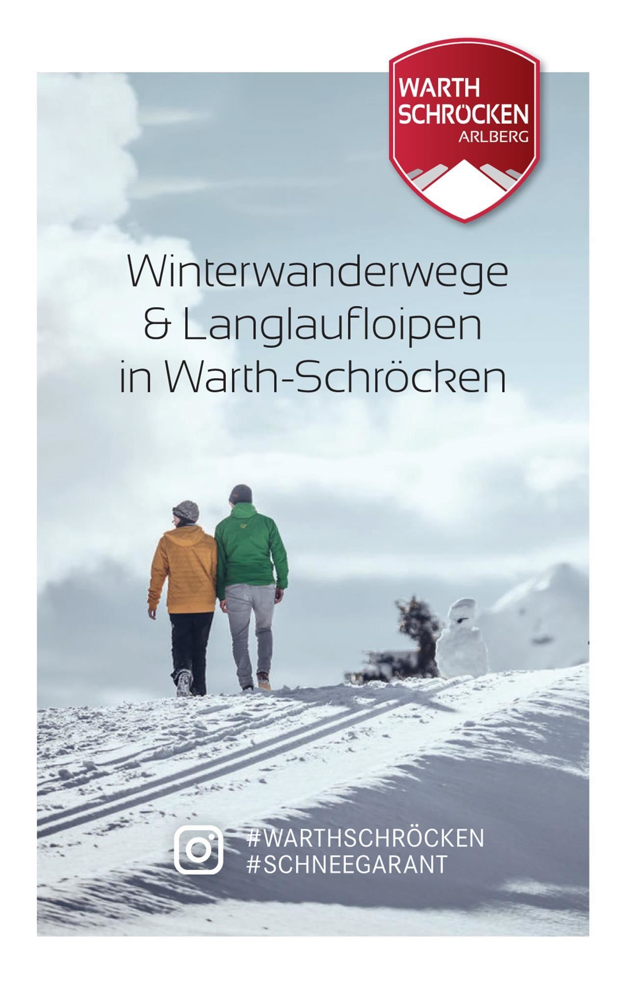Winterwanderwege und Langlaufloipen Karte.